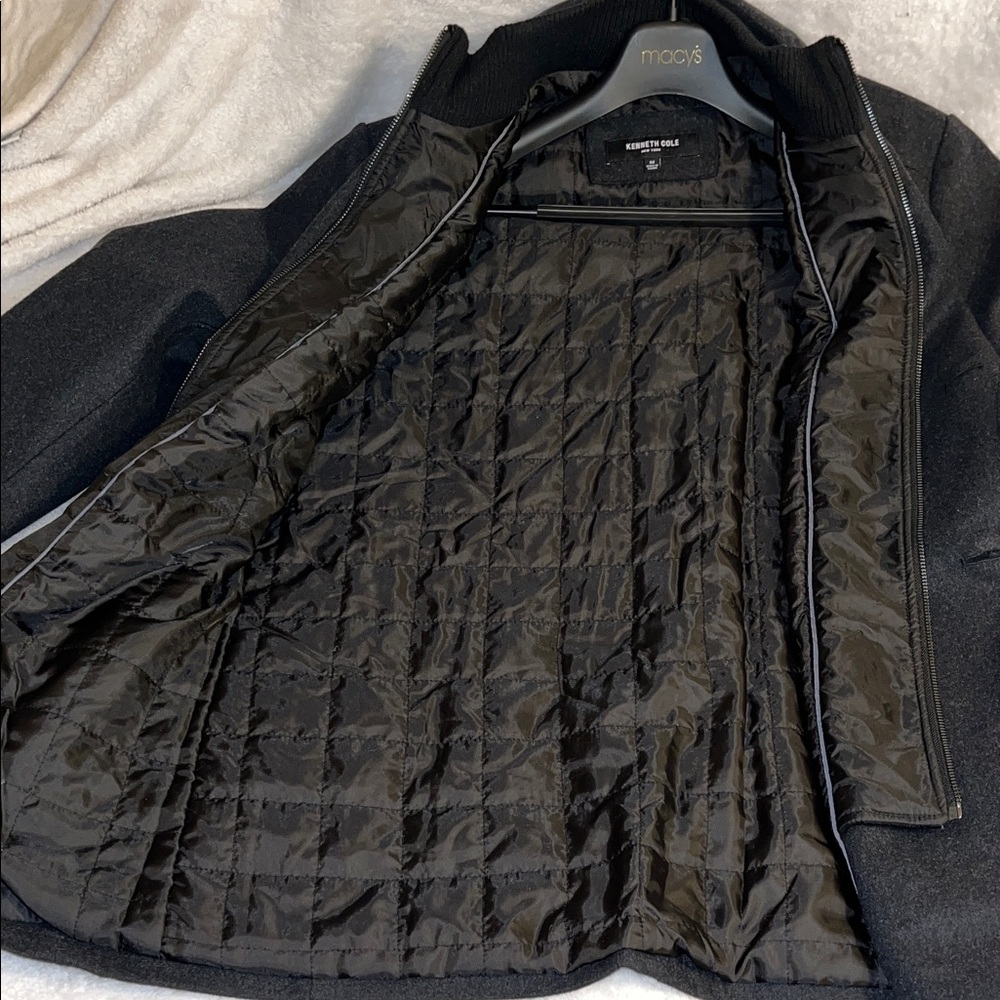 Kenneth Cole New York Black Pea Coat - Picture 15 of 15